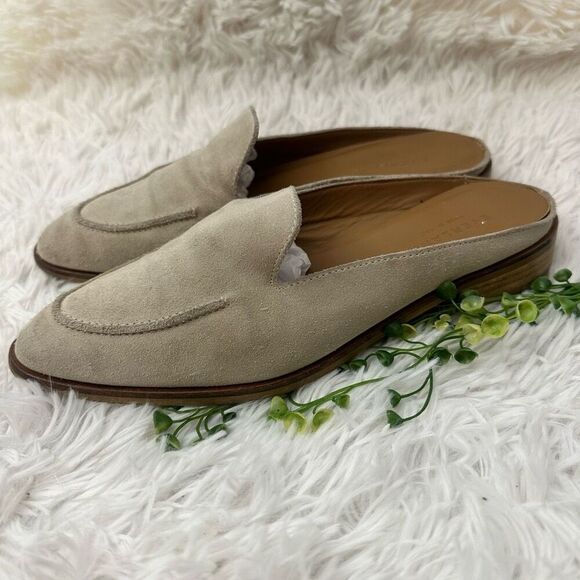 Everlane Womens The Modern Loafer Slip on Mule Sz 8 Beige Suede made in Italy - Picture 9 of 9